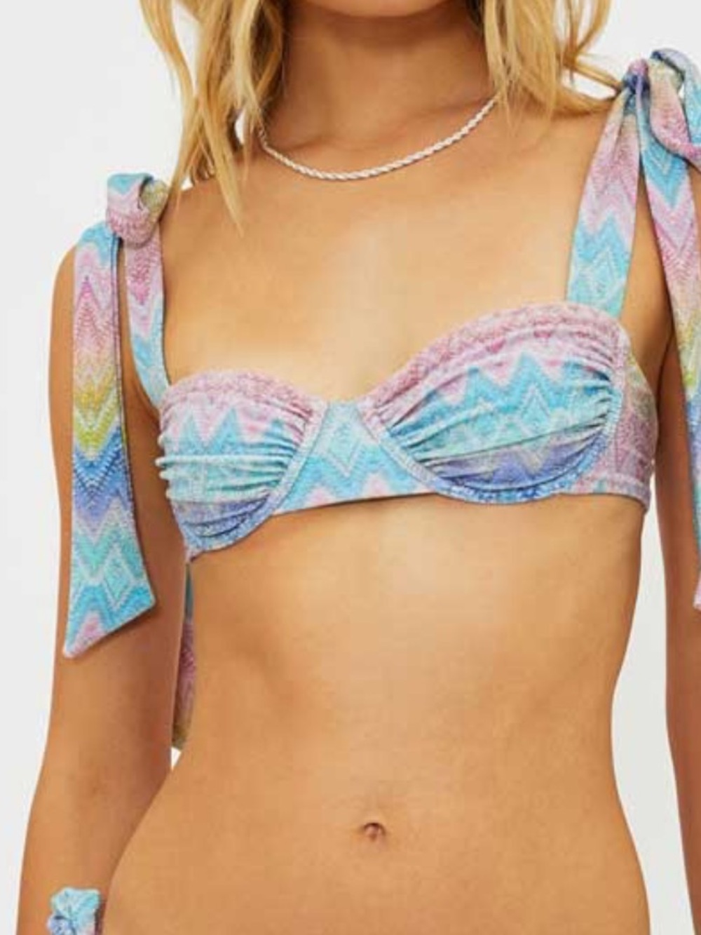 Beach riot chevron bikini top size M
